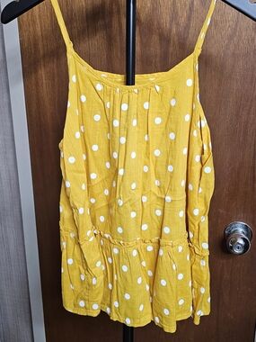Old Navy Girls Yellow Polka Dot Top